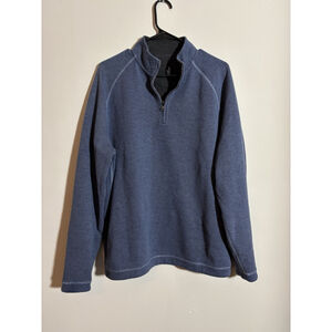 EUC MEN’S JOHNNIE O QUARTERZIP PULLOVER SIZE EXTRA LARGE XL REVERSIBLE BLUE GREY